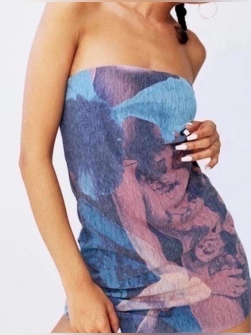 With Jean Strapless Knit Mini Dress
